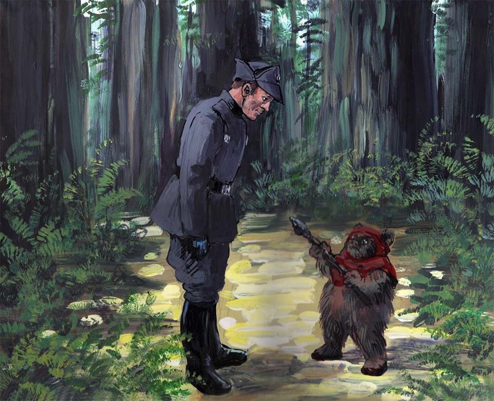 Admiral Piett meets an
                Ewok Admiral Piett meets an Ewok
