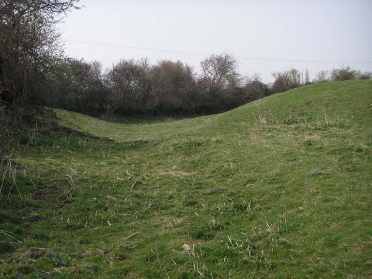 Still recognisable ditch of Titchmarsh Castle